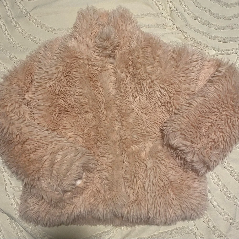The Children's Place Cream Faux Fur Coat - Plush Lining
